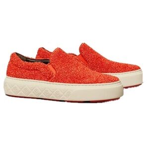 TORY BURCH LADYBUG SLIP-ON SNEAKER 🐞 SIZE 10 EUC PIPER RED